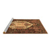 Sideview of Machine Washable Persian Brown Traditional Rug, wshtr1398brn