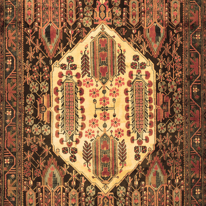 Machine Washable Persian Brown Traditional Rug, wshtr1398brn