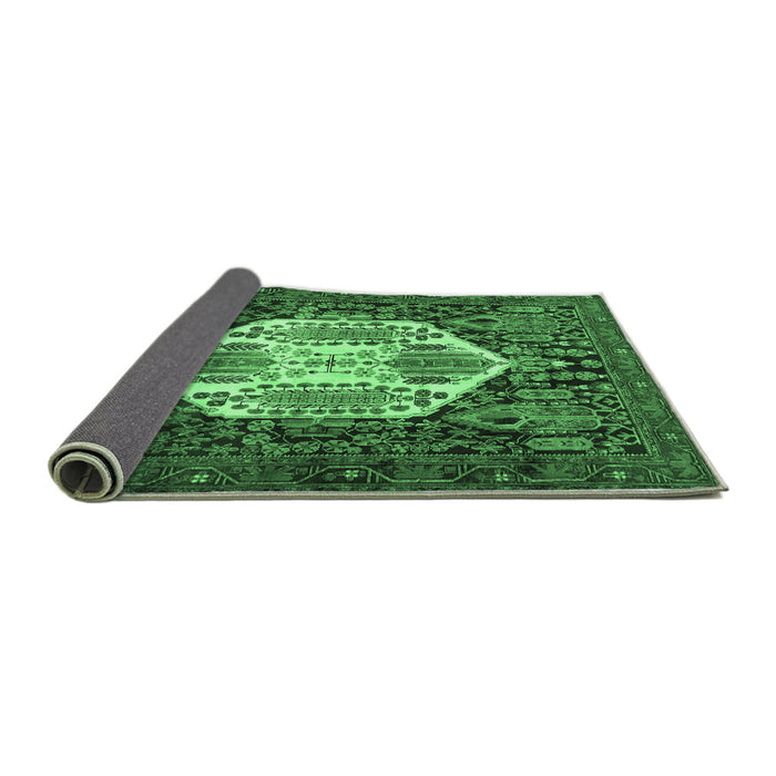 Sideview of Persian Emerald Green Traditional Rug, tr1398emgrn