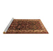 Sideview of Machine Washable Persian Brown Traditional Rug, wshtr1399brn