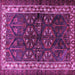 Square Persian Purple Traditional Rug, tr1399pur