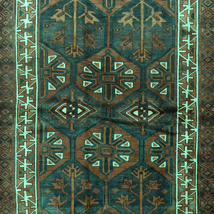 Machine Washable Persian Turquoise Traditional Area Rugs, wshtr1399turq