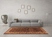 Machine Washable Persian Brown Traditional Rug in a Living Room,, wshtr1399brn