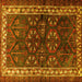 Square Persian Yellow Traditional Rug, tr1399yw