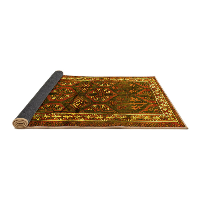 Sideview of Persian Yellow Traditional Rug, tr1399yw