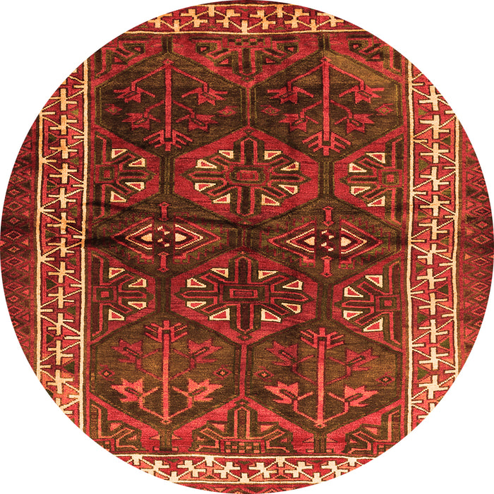 Square Persian Orange Traditional Rug, tr1399org
