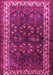 Machine Washable Persian Pink Traditional Rug, wshtr1399pnk