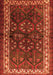 Serging Thickness of Machine Washable Persian Orange Traditional Area Rugs, wshtr1399org