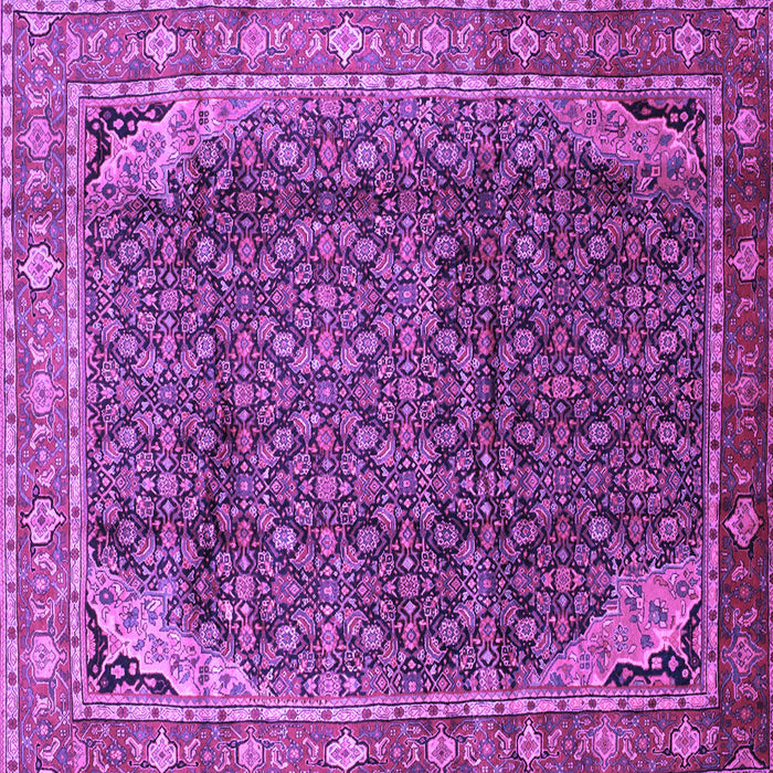 Square Machine Washable Persian Purple Traditional Area Rugs, wshtr139pur