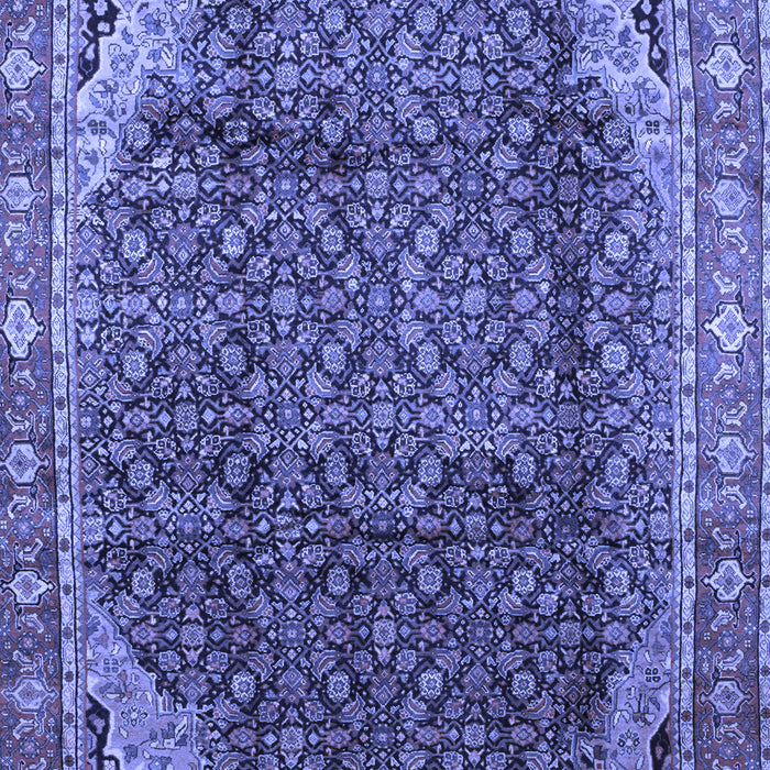 Machine Washable Persian Blue Traditional Rug, wshtr139blu