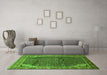 Machine Washable Persian Green Traditional Area Rugs in a Living Room,, wshtr139grn