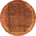 Machine Washable Persian Orange Traditional Area Rugs, wshtr139org