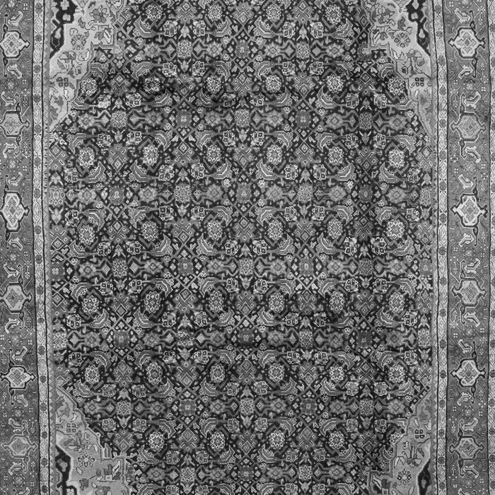 Serging Thickness of Machine Washable Persian Gray Traditional Rug, wshtr139gry