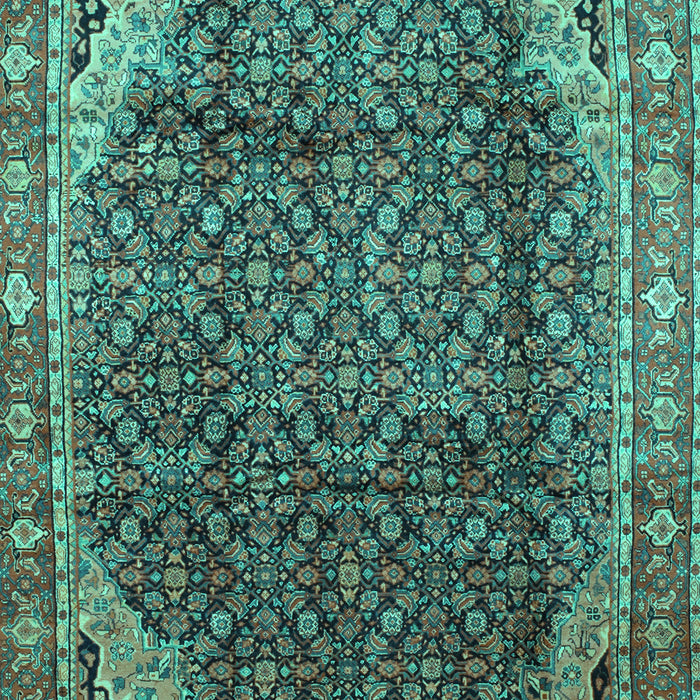 Machine Washable Persian Turquoise Traditional Area Rugs, wshtr139turq