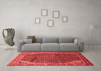 Machine Washable Persian Red Traditional Rug, wshtr139red