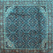 Square Persian Light Blue Traditional Rug, tr139lblu