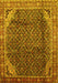 Machine Washable Persian Yellow Traditional Rug, wshtr139yw