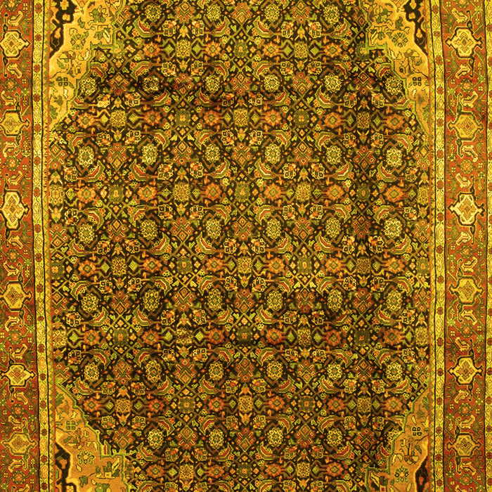 Machine Washable Persian Yellow Traditional Rug, wshtr139yw