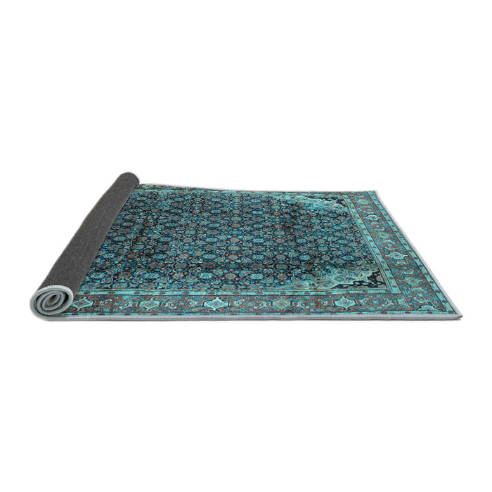 Sideview of Persian Light Blue Traditional Rug, tr139lblu