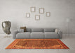 Machine Washable Persian Orange Traditional Area Rugs in a Living Room, wshtr139org