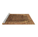 Sideview of Machine Washable Persian Brown Traditional Rug, wshtr139brn