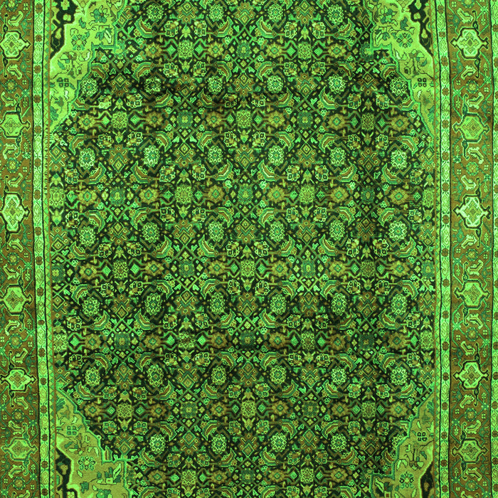 Serging Thickness of Machine Washable Persian Green Traditional Area Rugs, wshtr139grn