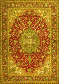 Medallion Yellow Traditional Rug, tr13yw