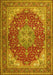 Medallion Yellow Traditional Rug, tr13yw