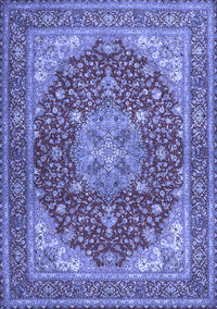 Medallion Blue Traditional Rug, tr13blu