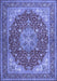 Medallion Blue Traditional Rug, tr13blu