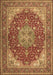 Medallion Brown Traditional Rug, tr13brn