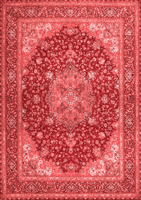 Medallion Red Traditional Rug, tr13red