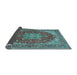 Sideview of Medallion Light Blue Traditional Rug, tr13lblu