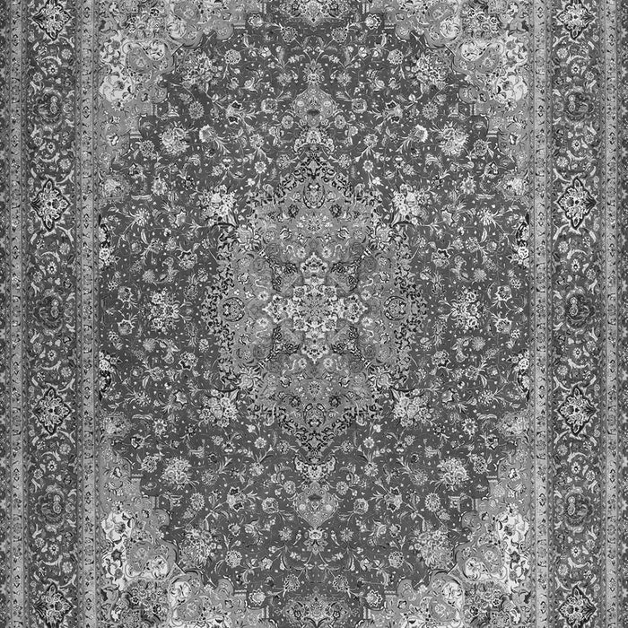 Serging Thickness of Machine Washable Medallion Gray Traditional Rug, wshtr13gry