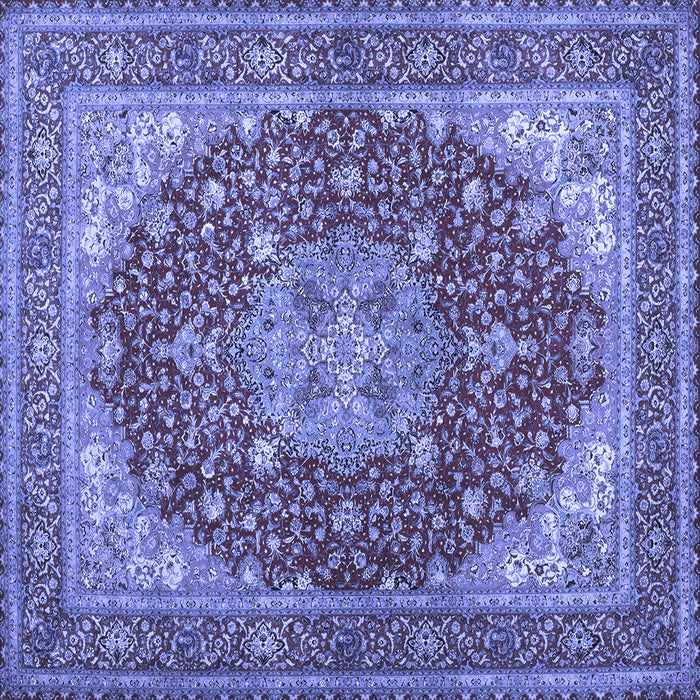 Square Medallion Blue Traditional Rug, tr13blu