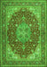 Medallion Green Traditional Rug, tr13grn