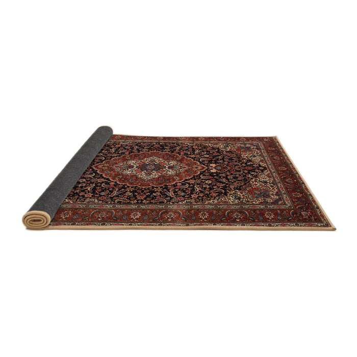 Sideview of Traditional Deep Red Medallion Rug, tr14