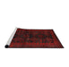 Sideview of Machine Washable Traditional Night Red Rug, wshtr1400