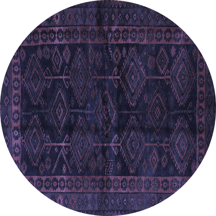 Round Persian Blue Traditional Rug, tr1400blu