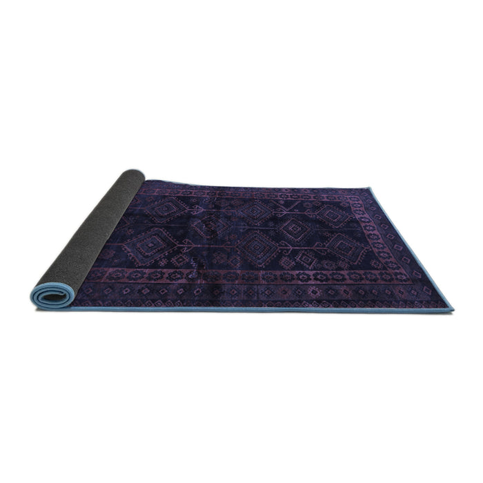 Sideview of Persian Blue Traditional Rug, tr1400blu