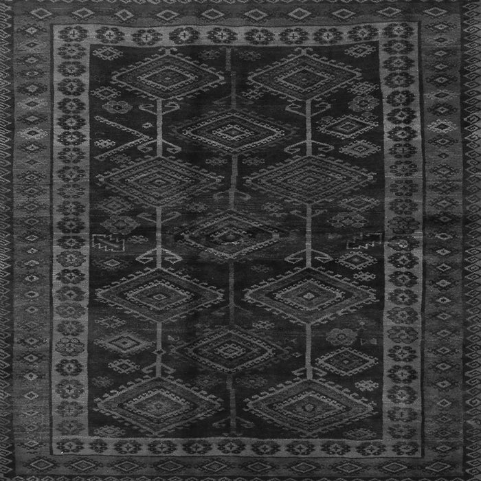 Round Machine Washable Persian Gray Traditional Rug, wshtr1400gry