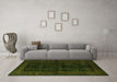 Machine Washable Persian Green Traditional Area Rugs in a Living Room,, wshtr1400grn