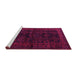 Sideview of Machine Washable Persian Pink Traditional Rug, wshtr1400pnk