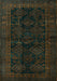 Persian Turquoise Traditional Rug, tr1400turq