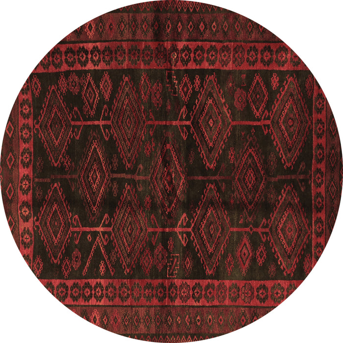 Round Machine Washable Persian Brown Traditional Rug, wshtr1400brn