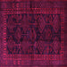 Square Persian Pink Traditional Rug, tr1400pnk