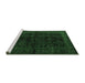 Sideview of Machine Washable Persian Emerald Green Traditional Area Rugs, wshtr1400emgrn