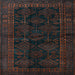 Square Persian Light Blue Traditional Rug, tr1400lblu