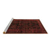 Sideview of Machine Washable Persian Brown Traditional Rug, wshtr1400brn