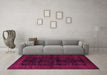 Machine Washable Persian Pink Traditional Rug in a Living Room, wshtr1400pnk